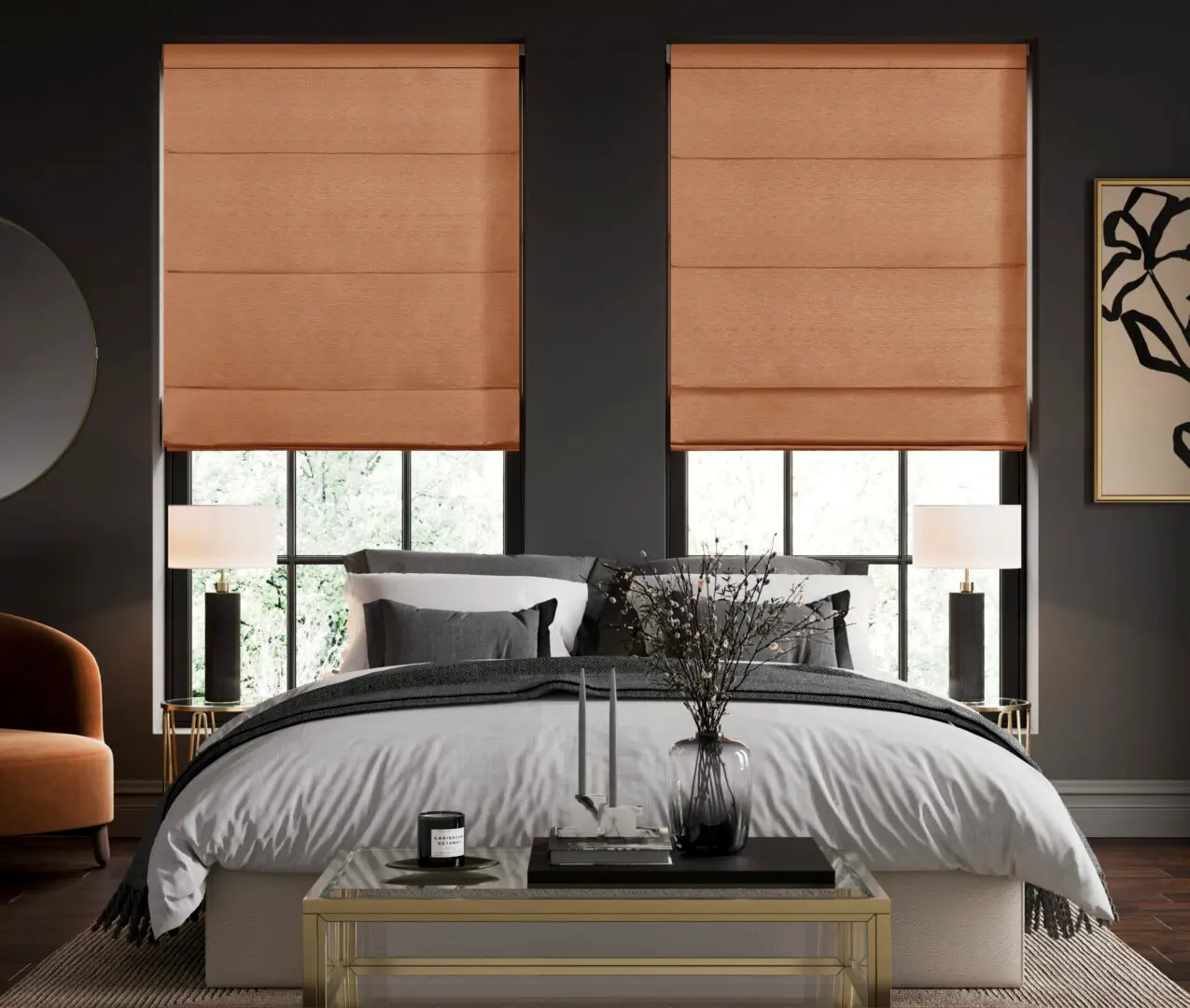 electric roman blinds